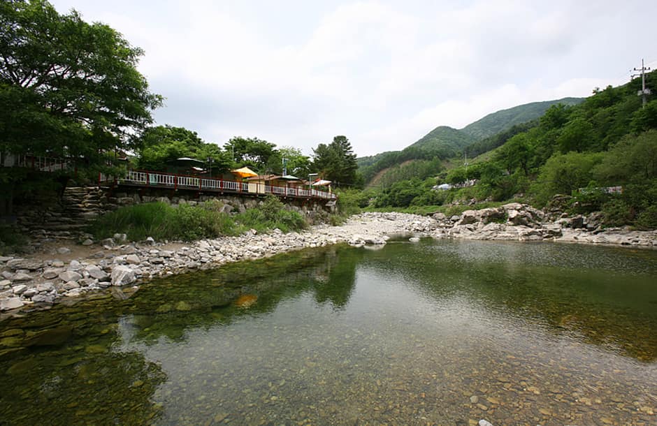 명돈골캠핑장 계곡