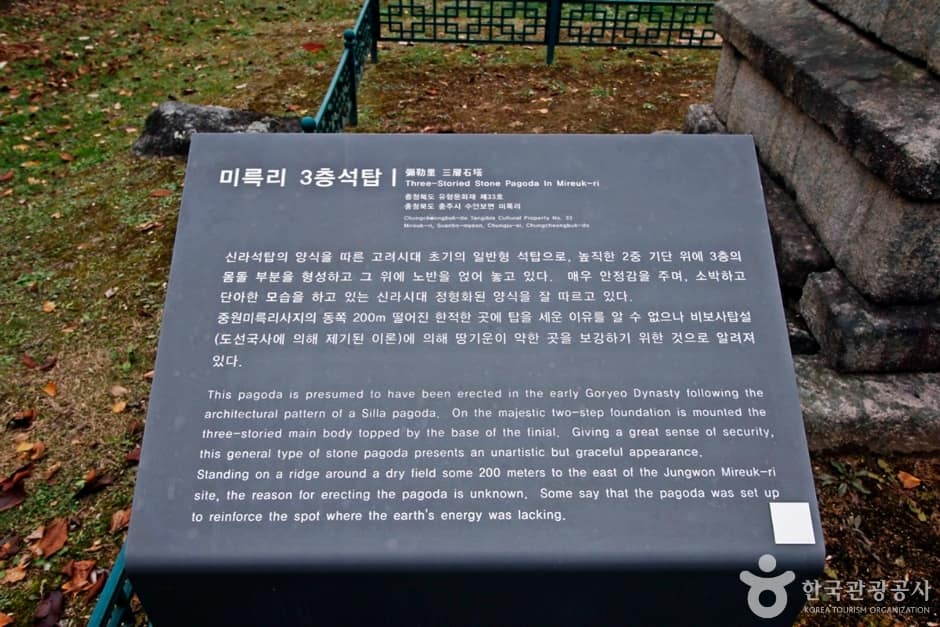 충주 미륵대원지 삼층석탑 (1)