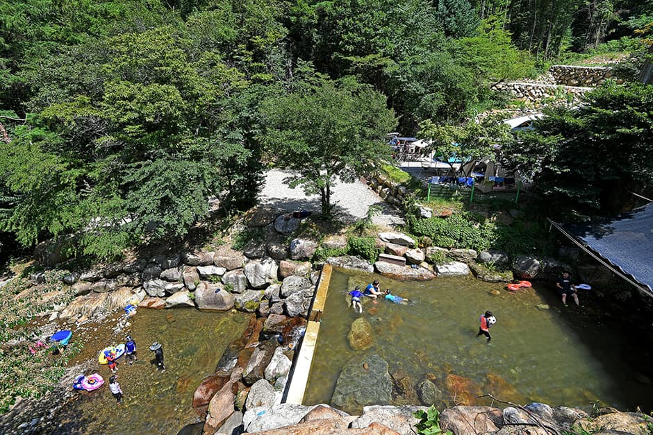 산청지막계곡캠핑장_계곡