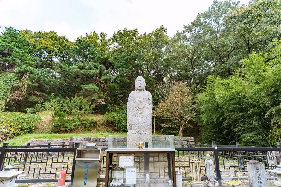 아산 평촌리 석조약사여래입상